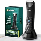 Manscape Body & Groin Hair Trimmer for Men - USB-C Rechargeable Groomer Razor with Ceramic Blade, LED Light, IPX7 Waterproof, Wet/Dry Electric Shaver, For Chest, Back, Hair Care, Balls, Asani Upkeeper
