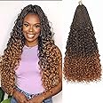 Flagship Goddess Box Braids Crochet Hair 18 Inch 9 Packs Boho Crochet Braids with Curly Ends,Bohomian Pre looped Box Braids Crochet Hair for Black Women-T30