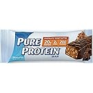 Pure Protein High Protein Bar Chocolate Peanut Butter 1.76-Ounce Bar (Pack of 12), Protein Bars, 20 Grams of Protein, Gluten Free