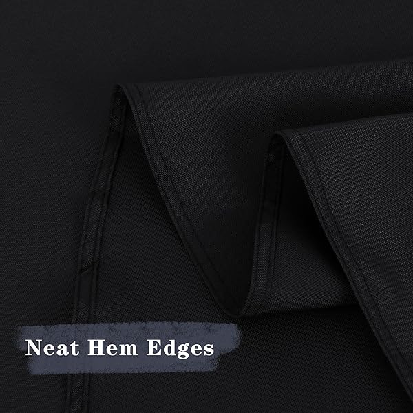 SANCUA 8 PACK ROUND TABLECLOTH 90 INCH BLACK, STAIN AND WRINKLE RESISTANT TABLE CLOTH – WASHABLE POLYESTER TABLE COVER FOR DINING TABLES, BUFFET PARTIES AND CAMPING