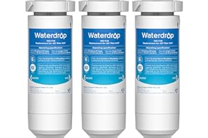 Waterdrop XWF Replacement for GE® XWF Refrigerator, GE® XWF Water Filter, WR17X30702, 3 Filters（Not XWFE®)