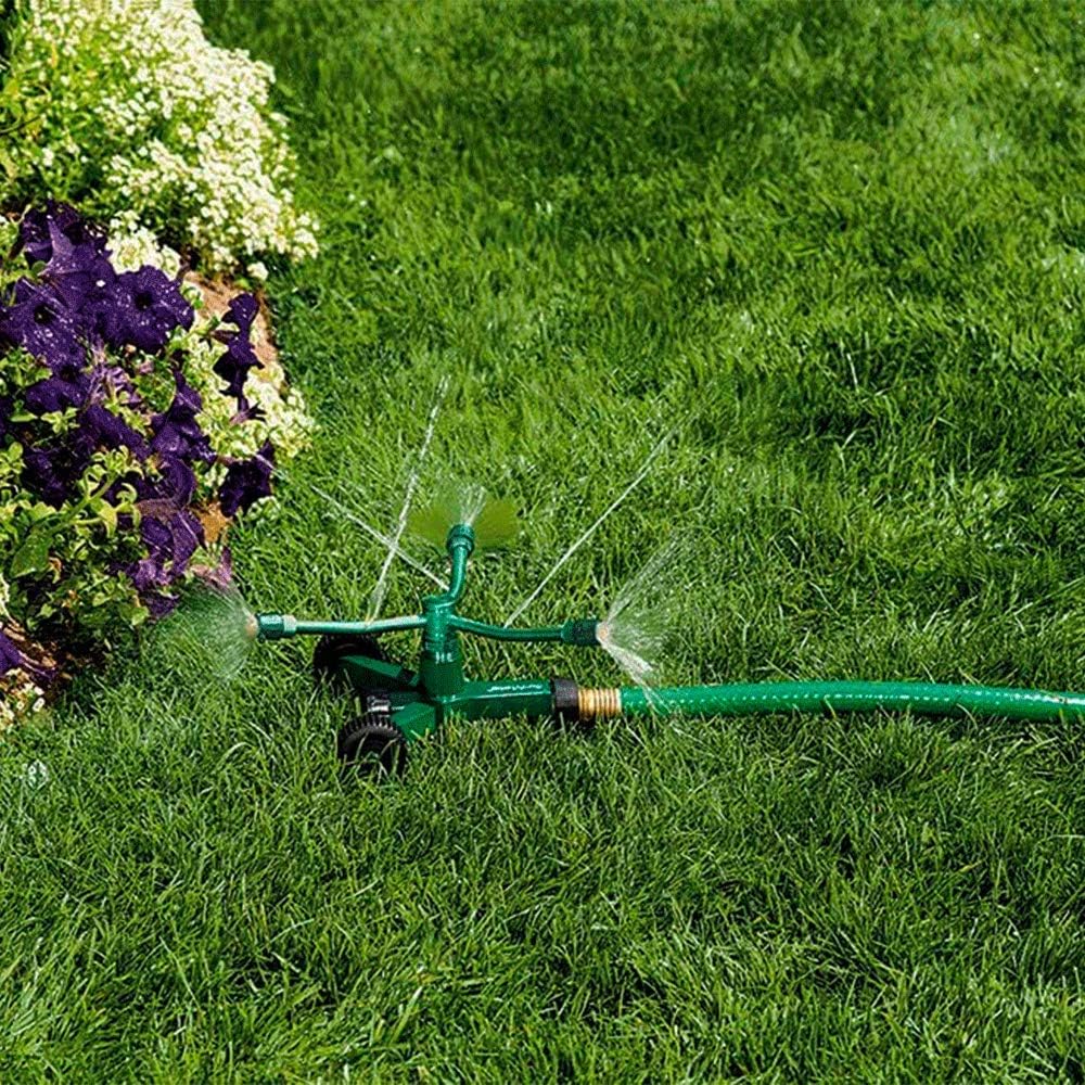 Orbit 58257N Metal 3-Arm Sprinkler with Wheeled Base : Rotary Lawn And Garden Sprinklers : Garden & Outdoor