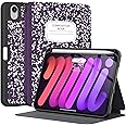 Supveco Case for iPad Mini 7 (A17 Pro) 2024/iPad Mini 6 2021 8.3 Inch with Pencil Holder-[Auto Wake/Sleep],Slim Protective Case with Soft TPU Back Cover for iPad Mini 7th/6th Generation(Violet)