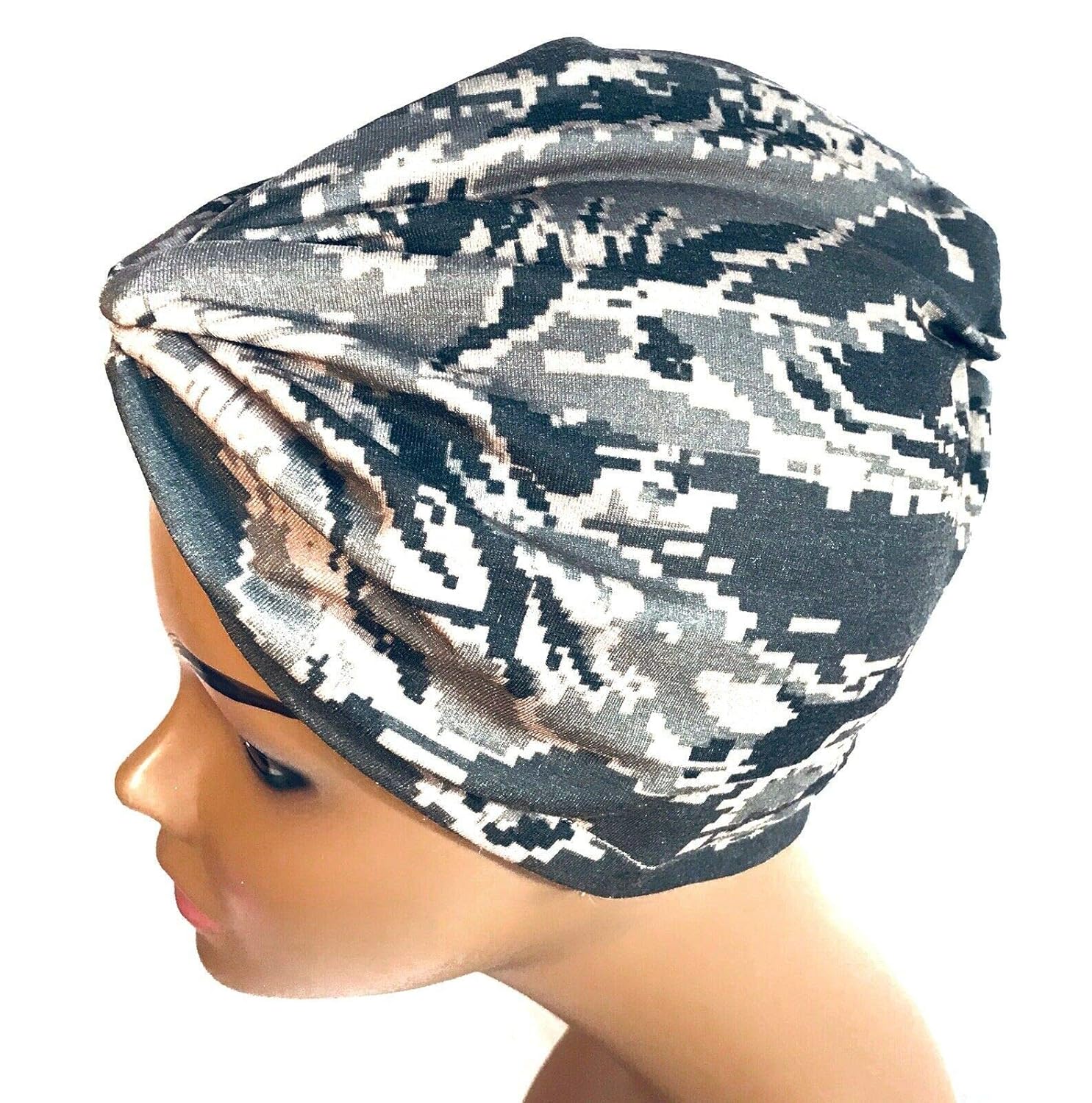 Amazon.com: Fashion Camo Satin Lined Turban for Women: Handmade