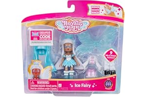 JAZWARES Royale High 3” Ice Fairy Fashion Doll - 1 Figure with 9 Fashion Accessories - Virtual Item Code Included - Series 1 - Ages 5+