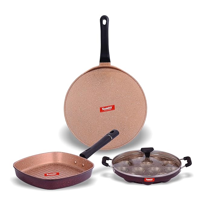 Buy Sumeet Nonstick Granite Finish ELATION cookware Set (Grill Pan 22cm