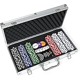 Cardinal Classics, 300-Piece Poker Set with Aluminum Carrying Case & Professional 11.5g Chips Plus 5 Poker Dice, for Adults a