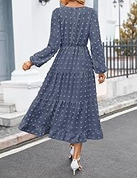 ZESICA Women's Fall Long Sleeve Maxi Dresses 2025