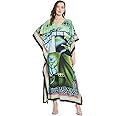 Oussum Women Long Maxi Plus Size Polyester Kaftan Caftan Gown Beach Party Casual Dress