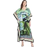 Oussum Women Long Maxi Plus Size Polyester Kaftan Caftan Gown Beach Party Casual Dress Swimwear Cover Up Lounge Resort Wear