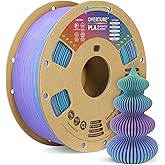 OVERTURE Rainbow PLA Filament 1.75mm, Neatly Wound 3D Printer Filament 1kg Spool (2.2lbs), Dimensional Accuracy +/- 0.02 mm, Fit Most FDM 3D Printers (Northern Lights)