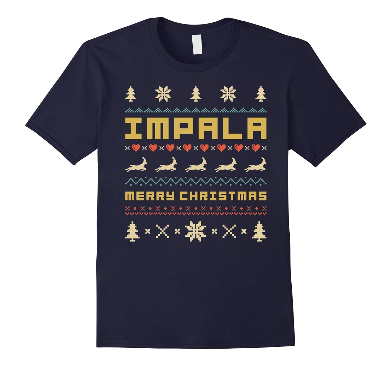 IMPALA Ugly Christmas Sweater T-Shirt Vintage Retro Style-ANZ