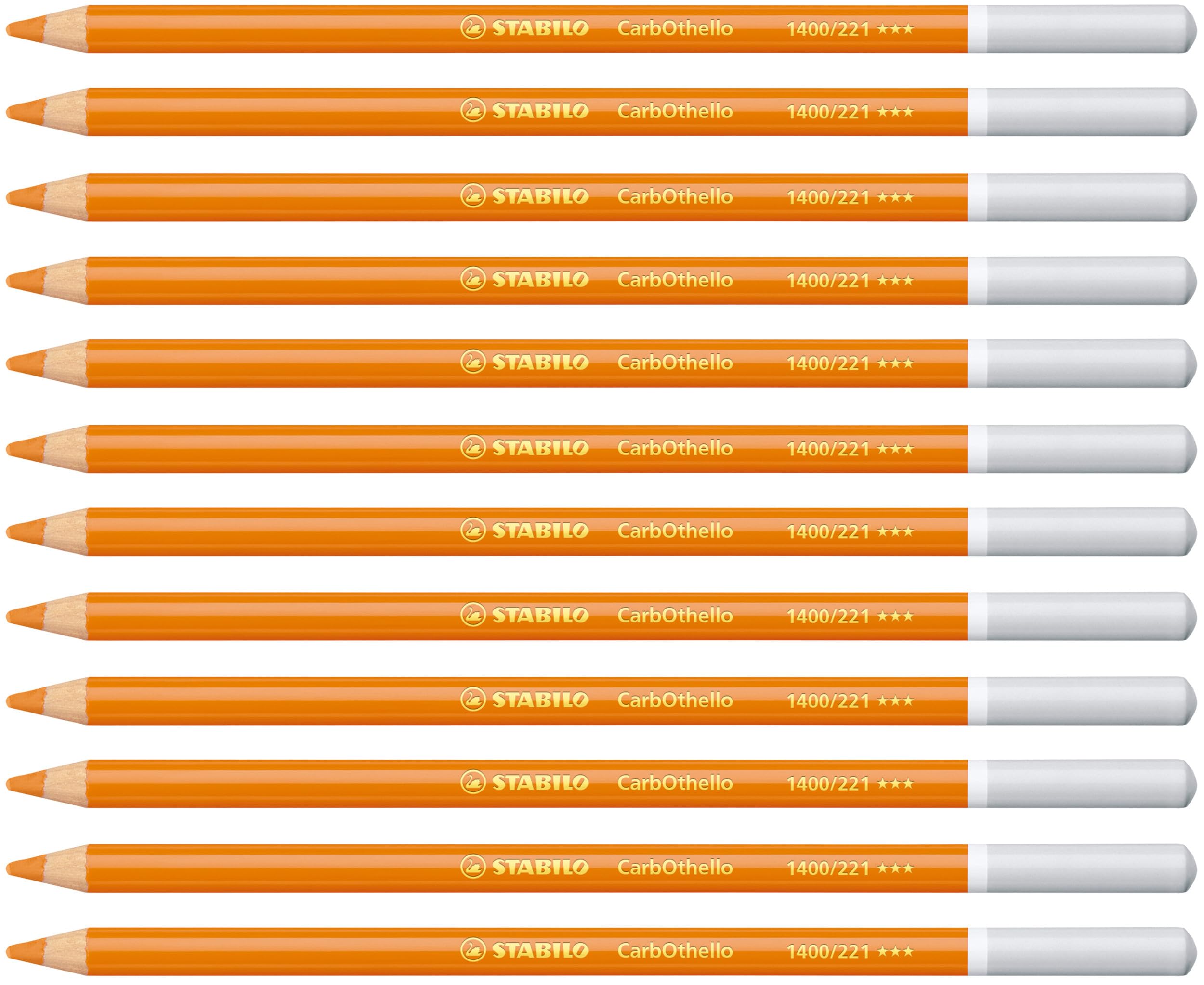 STABILO CarbOthello - Chalk-Pastel Pencil - Pack of 12 - Orange