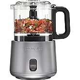Proctor Silex Durable Electric Vegetable Chopper & Mini Food Processor with 2 Speeds for Chopping, Puree & Emulsify, 3.5 Cups