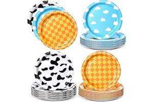 Motiskyy 48 Pack 9 Inch Toy Inspire Game Cartoon Plates for Birthday Party Supplies Large Size Sky Cloud Tableware Decorations Baby Shower Birthday Party Favors(Cartoon)