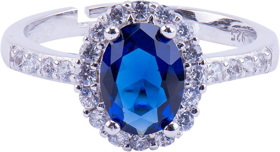 Yongxu Bracciale Donna Con Zirconi Cubici Blu, Bianco, Viola E Nero – Regolabile E Ipoallergenico – Regalo In Sacchettino