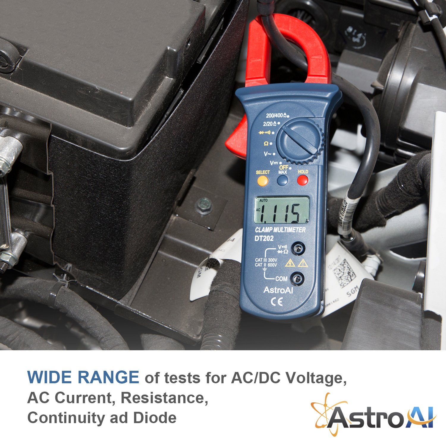 AC Current AstroAI Digital Clamp Meter Multimeter Volt Meter with Auto