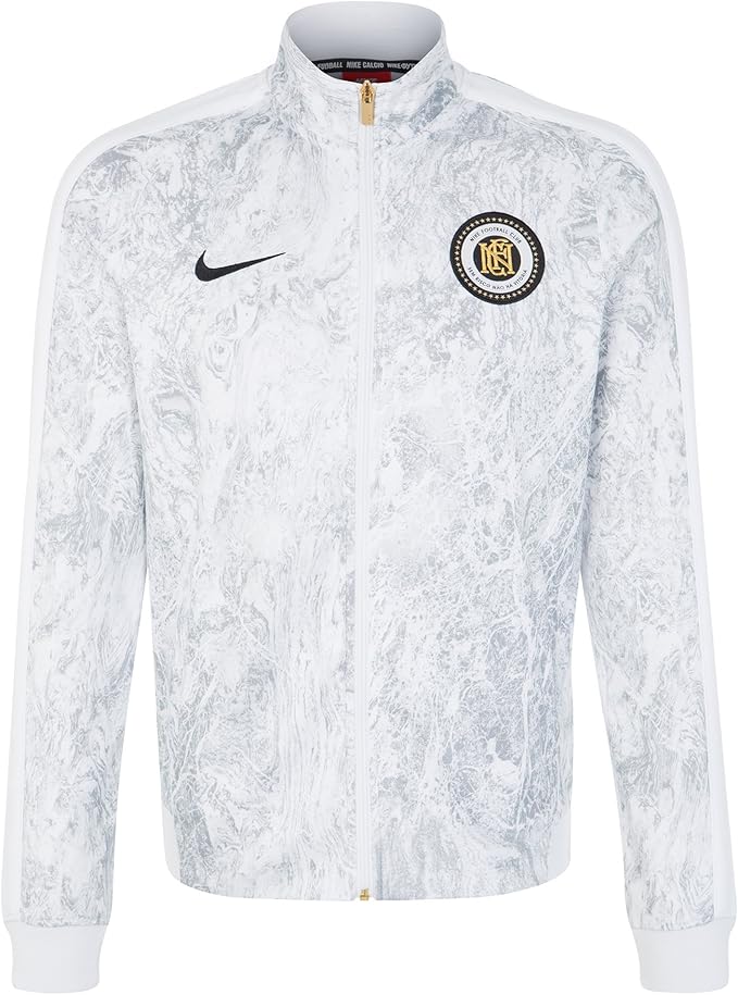nike white and gold jacket