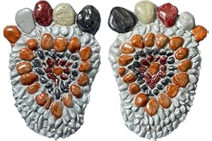 QZSDBWHCB Garden Stepping Stones - Decorative Garden Stones for Patio, Deck, Garden or Sidewalk Faux Cobblestone Stepping Stones (Set of 2#A Small Size