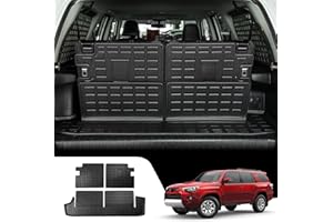 Dattumar Cargo Mat Compatible with 2010-2024 Toyota 4 Runner 7 Seat Cargo Liner Trunk Mat TPE Back Seat Cover Protector 2023 4Runner Accessories (Fit 7 Seat,Trunk Mat+3rd Row Backrest Mats)