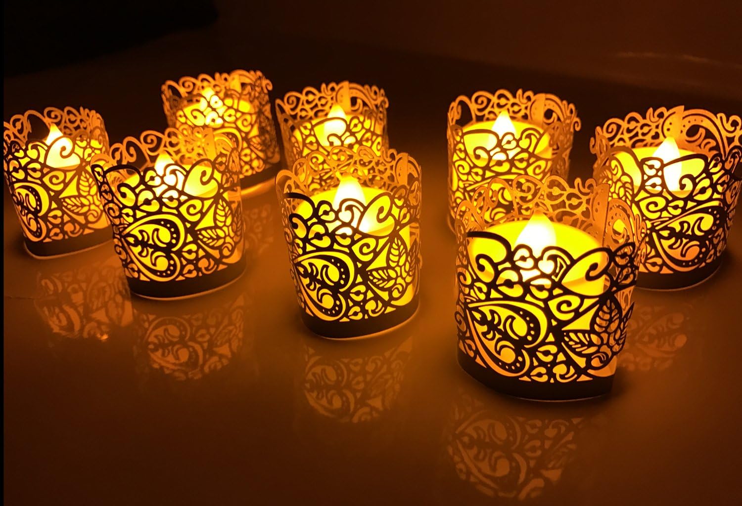 CozyT 100 PACK Tea Light Votive Wraps Paper Candle Holder