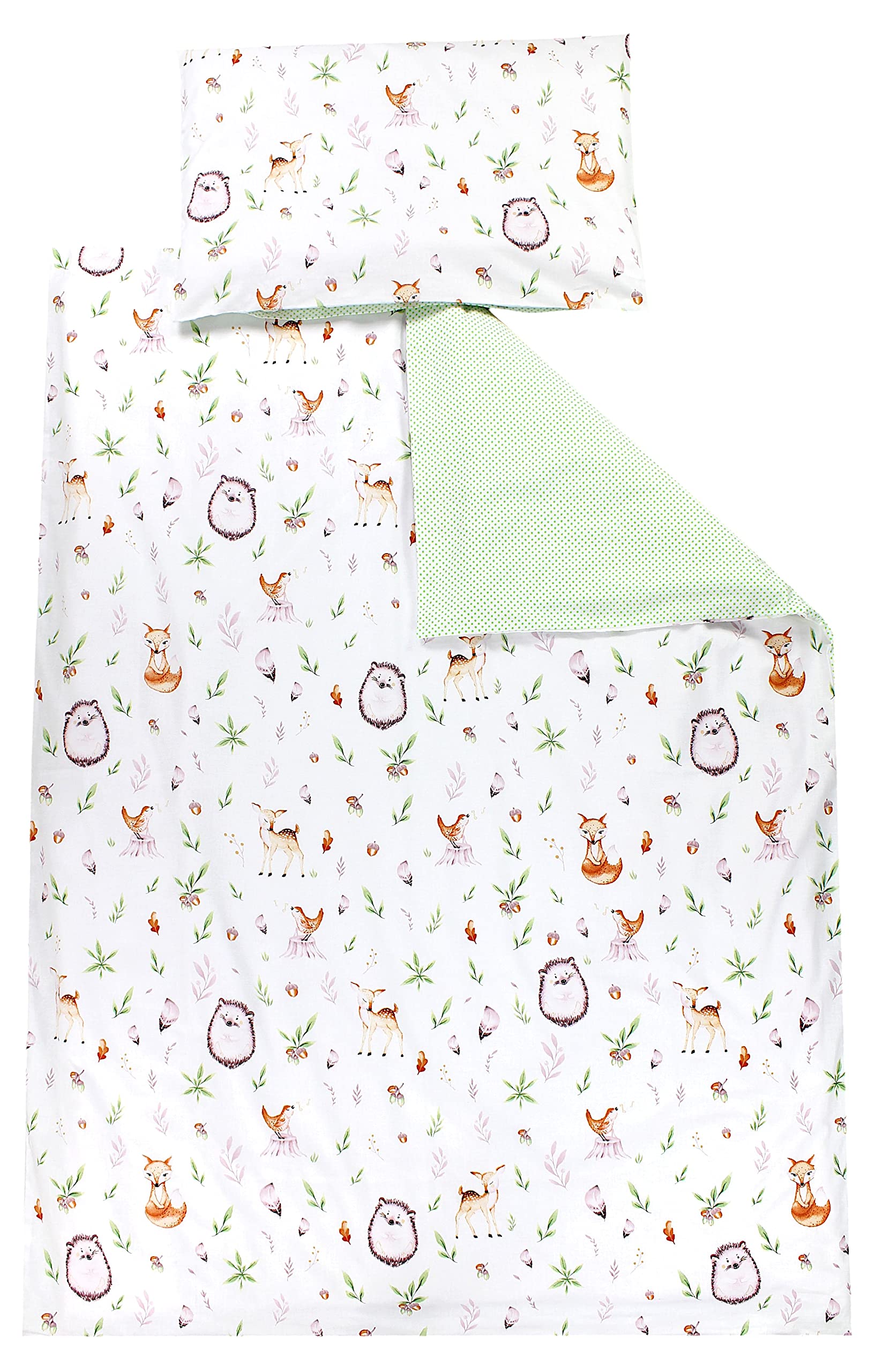 TupTam Children Bedding Set Duvet Cover Pillowcase Two-Sided, Clearing/Deer, 135x100 cm