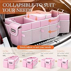 HOTOR Trunk Organizer, Sturdy Foldable with Cooler