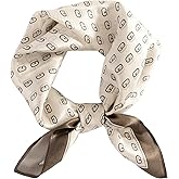 FEIBOON Mulberry Silk Scarfs Neck Scarf 21" Small Square Scarfs hair scarf bandana Neckerchief Headscarf for Women
