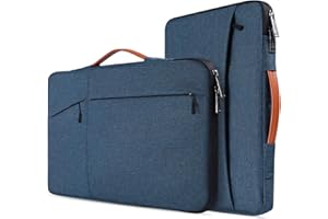 CASEBUY 15.6 inch Water Resistant Laptop Briefcase Bag for HP ENVY X360 15.6, HP Pavilion 15, Lenovo IdeaPad 15.6, Acer Aspire 5 Slim Laptop, Acer Chromebook 15, MSI GL63, 15.6" Protective Notebook Bag