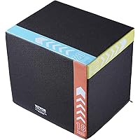 VEVOR 3 in 1 Plyometric Jump Box, 20/18/16 Inch Cotton Plyo Box, Platform & Jumping Agility Box, Anti-Slip Fitness Exercise S