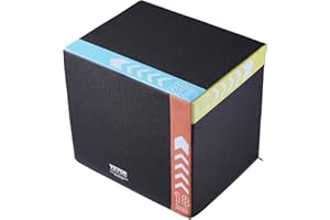 VEVOR 3 in 1 Plyometric Jump Box, 20/18/16 Inch Cotton Plyo Box, Platform & Jumping Agility Box, Anti-Slip Fitness Exercise S