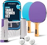 PRO-SPIN Portable Ping Pong Set with Retractable Net 2-Player