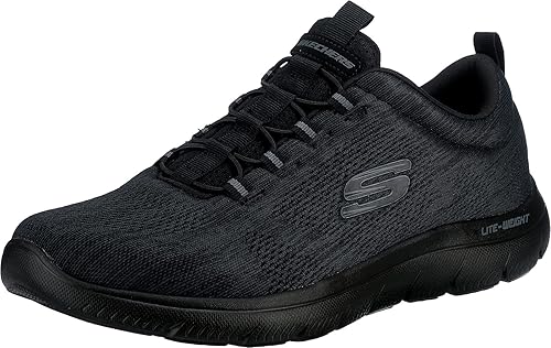 Skechers mens Skechers Men's Summits Louvin Loafer, Black, 10 Wide US