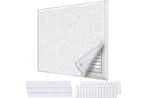 Demiwise MERV 8 Air Vent Filters,20" x 100" Cut to Fit Air Filter (60+ Filters),Electrostatic Filter Media for Air Vents,Air Conditioner,HVAC,Registers,Grilles,Includes 48 Adhesive Hooks