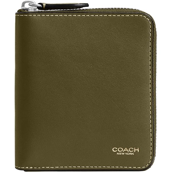WildHorn Leather 9 Slot Vertical Card Holder Wallet - Zipper Closure, ID Window, Cash Pocket, Olive Saffiano - View #7