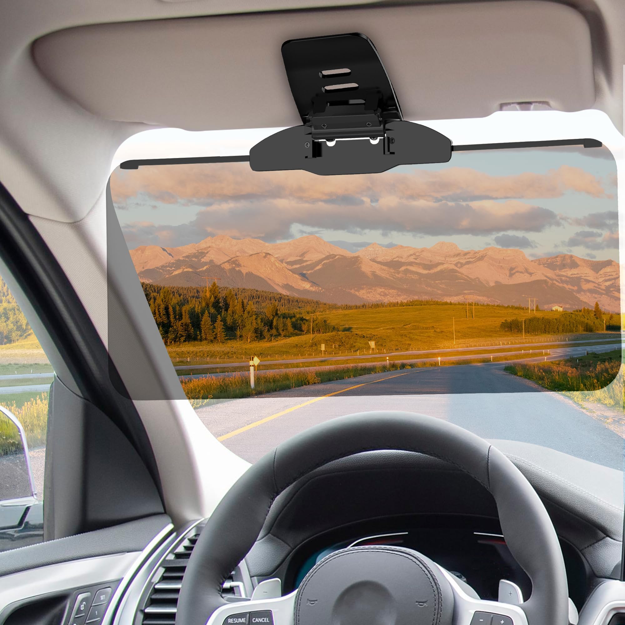 Photo 1 of Woqucute Sun Visor Extender for Car, UV400 Polarized Car Visor Extender Sun Blocker, Safe Driving Extension for Anti-Glare, UV Ray, Stray Light, Universal for Sedan/Van/SUV (1 Pack)