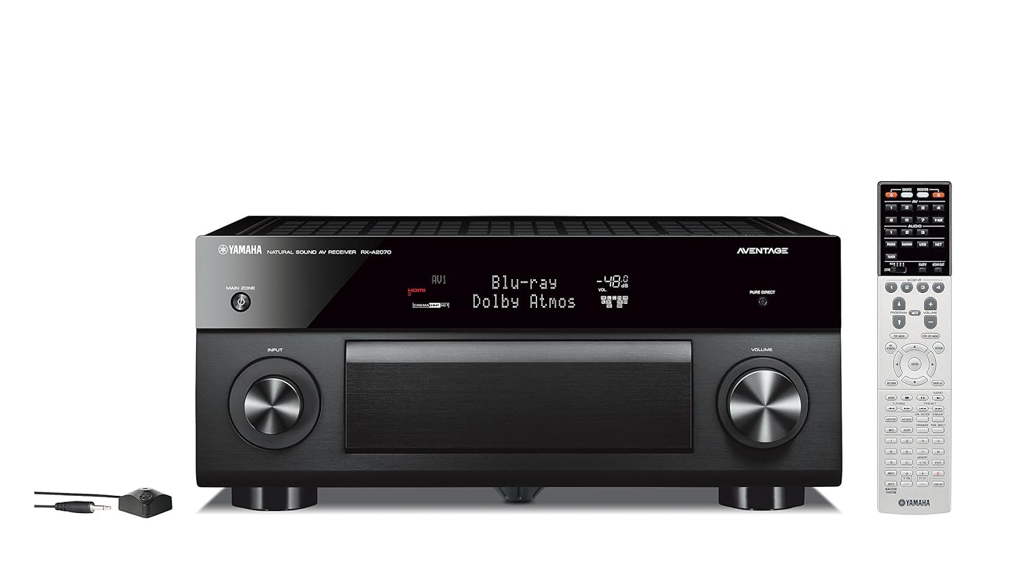 Yamaha AVENTAGE Audio & Video Component Receiver, Black (RX-A2070BL), Works with Alexa (Certified Refurbished)