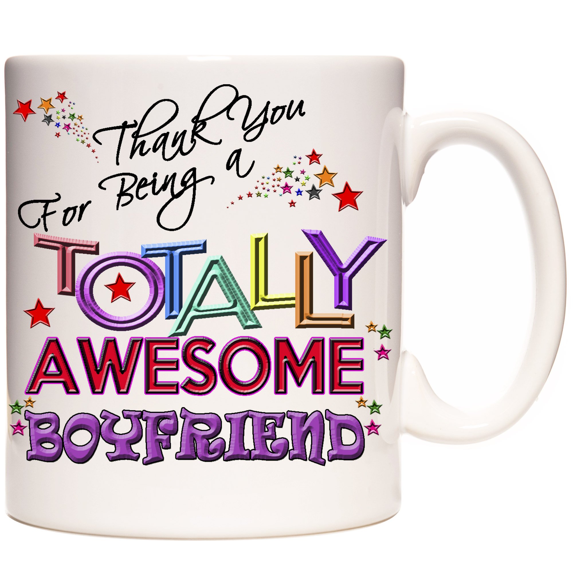 KAZMUGZ Boyfriend Gift Coffee Mug. Thank You for Being A Totally Awesome Boyfriend.