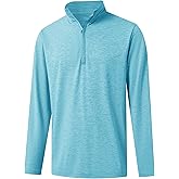 M MAELREG Quarter Zip Pullover Men Dry Fit Brushed Performance Long Sleeve Mock Neck Sports Golf 1/4 Zip Sweatshirts for Men