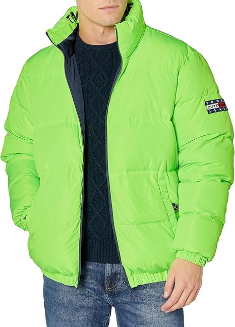 tommy jeans two tone sherpa padded jacket