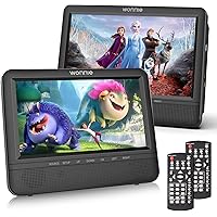 WONNIE 7.5" Dual DVD Players for Car Portable DVD Players with Dual Screens Play a Same or Two Different Movies with Headrest