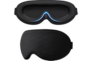 Gritin 100% Blackout Sleep Mask,Zero Pressure Eye Mask for Sleeping Women Men,3D Cutout Eye Movement,Ultra Soft Comfortable N
