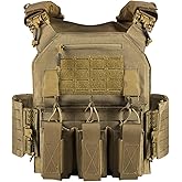 VOTAGOO GEAR Tactical Vest, Quick Release Lightweight Airsoft Vest, Adjustable Weighted Vest for Outdoor Hunting Training