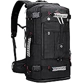 WITZMAN Travel Backpack for Men and Women Convertible Duffle Luggage Bag fit 17 Inch Laptop Carry On Bags for Airplane (B681 Black)