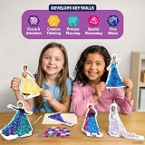 Skillmatics Poke-in Art Disney Frozen Craft Kit – Elsa & Anna, Mess-Free view 5