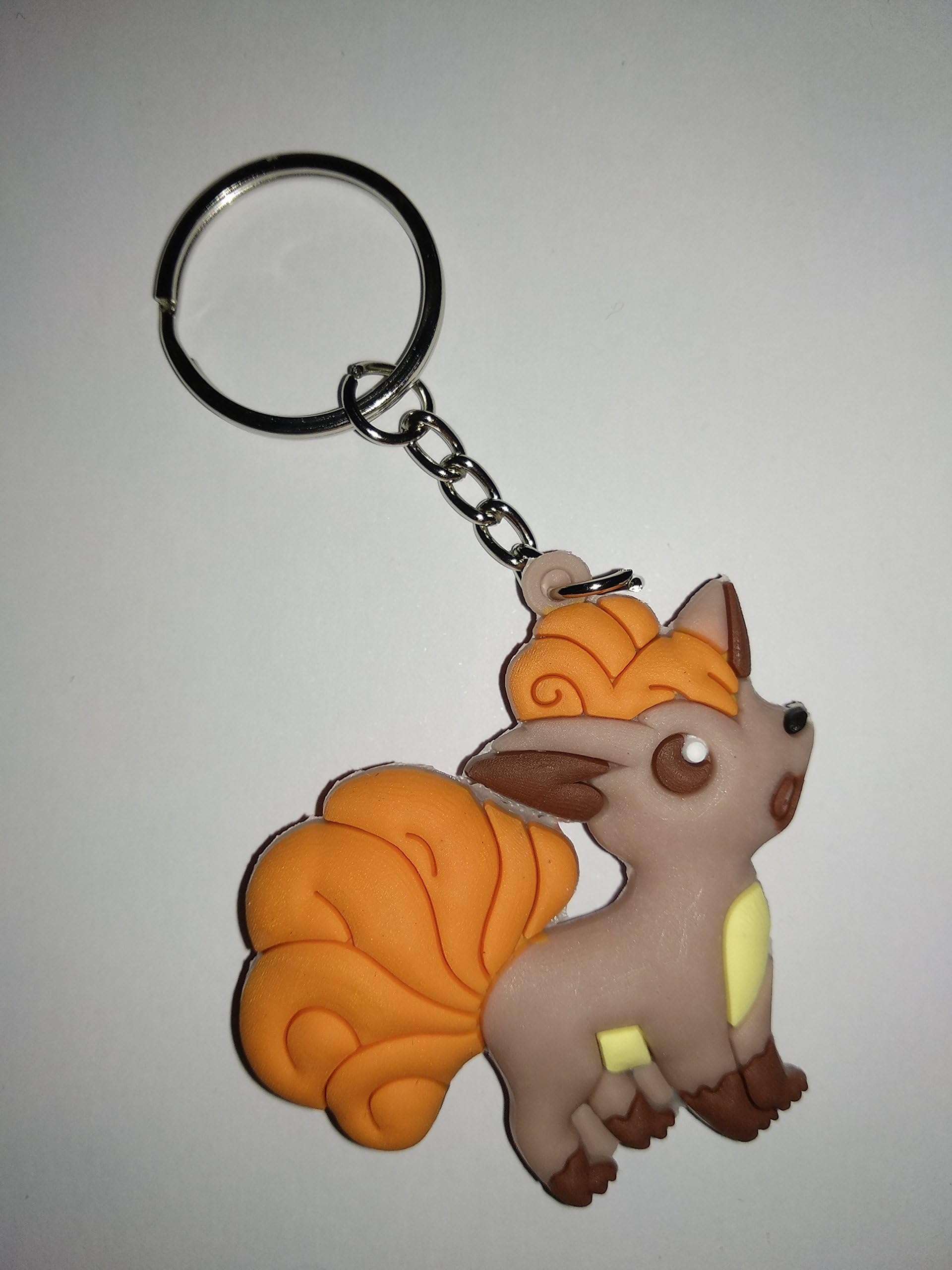 WoloShop Pokemon Double Face Rubber Key Ring (Vulpix)