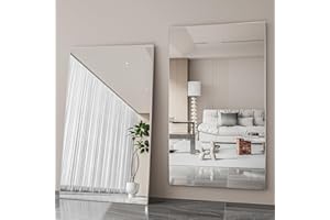 Fitcleer Full Length Mirror, 71"x47" Oversized Mirror Large Standing Mirrors, Tall Mirrors Body Floor Mirror for Bedroom Livi