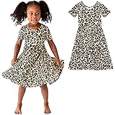 Posh Peanut Girls Dresses – Soft Toddler Twirl Dress Made with Viscose from Bamboo – Fall, Spring, Summer Dresses for Girls