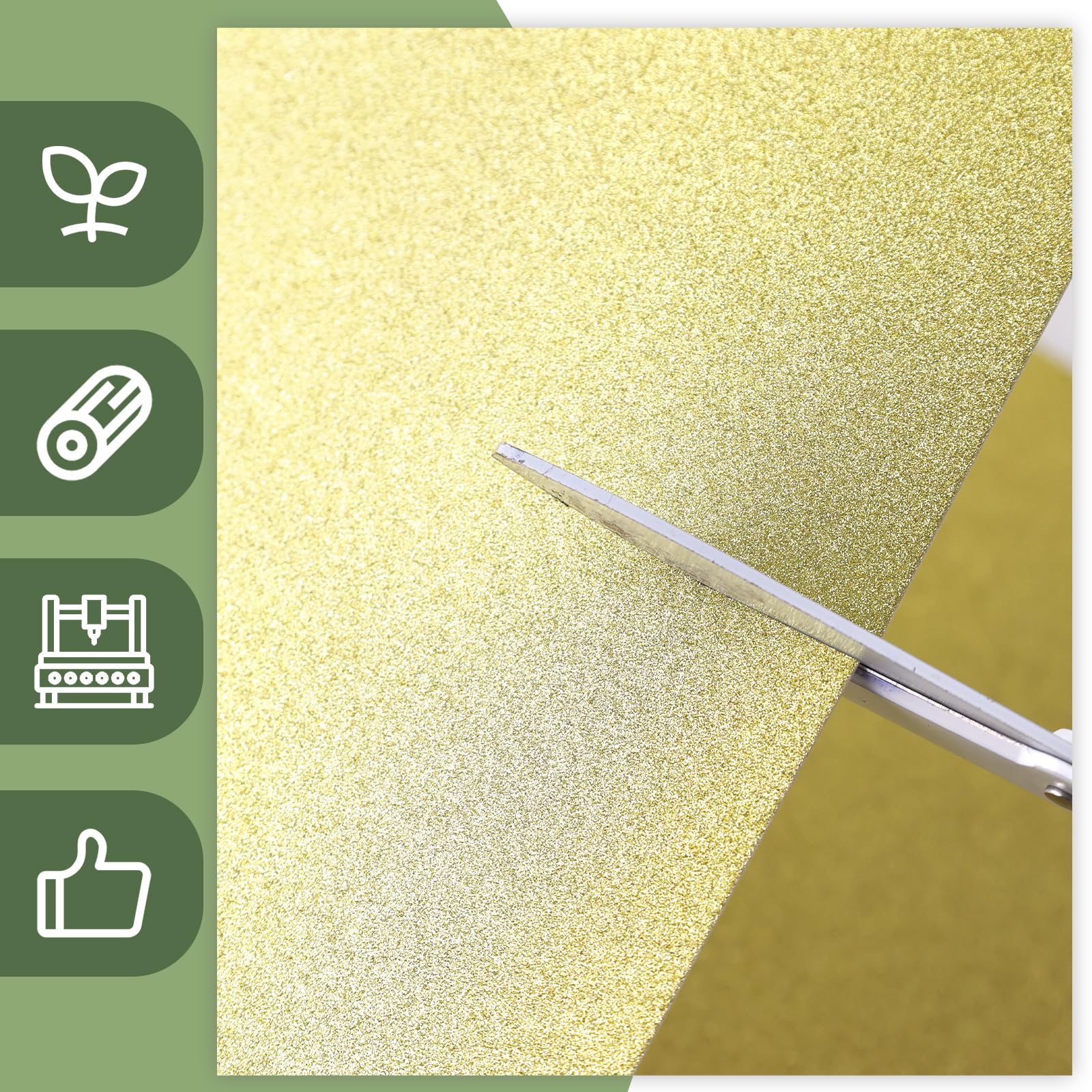 VGOODALL 27 Blatt Perglanz-Papier, DIN A4 Goldmetallisches Bastelpapier mit Perlmutt-Schimmer Glitzerpapier 250 g/m²