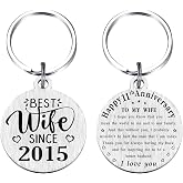 TANWIH 11th Wedding Anniversary Keychain Gifts, 11 Year Anniversary Decoration